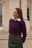 Striped Polo Knit Top