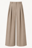 Taupe Oversized Wool Trousers