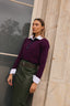 Striped Polo Knit Top