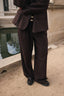Chocolate Brown Wide-Leg Trousers