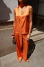 SATIN PANTS ORANGE