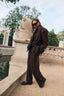 Chocolate Brown Wide-Leg Trousers