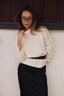 The Ivory Cashmere & Wool Sweater Beige