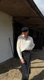 The Ivory Cashmere & Wool Polo Sweater