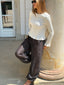 RUFFLE ECRU TOP