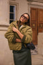 OLIVE FLEECE-LINED JACKET