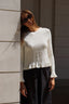 RUFFLE ECRU TOP