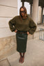 The Olive Faux Leather Skirt