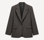 Dark Chocolate Pinstripe Oversized Blazer