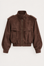 OVERSIZED SUEDE BOMBER JACKET