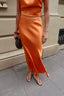 LONG VISCOSE SKIRT ORANGE