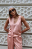 SATIN TOP PEACH