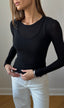 IT-GIRL TWIN SET TOP BLACK