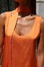 SATIN TOP ORANGE