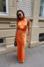 LONG VISCOSE SKIRT ORANGE