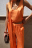 SATIN TOP ORANGE