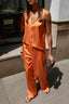 SATIN PANTS ORANGE