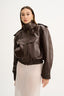 LEATHER DARK CHOCOLATE JACKET