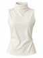 Ivory Sleeveless Turtleneck Top
