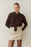 ALBA WOOL MINI SKIRT ECRU