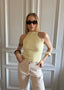 CECILE HALTER TOP BUTTER