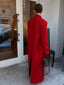 LONG WOOL RED COAT