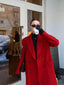 LONG WOOL RED COAT