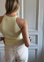 CECILE HALTER TOP BUTTER