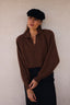 Chocholate Cashmere & Wool Polo Sweater