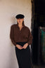 Chocholate Cashmere & Wool Polo Sweater