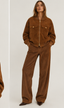Oversized Suede Bomber Jacket – Caramel