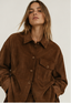 Brown Suede Shirt Jacket